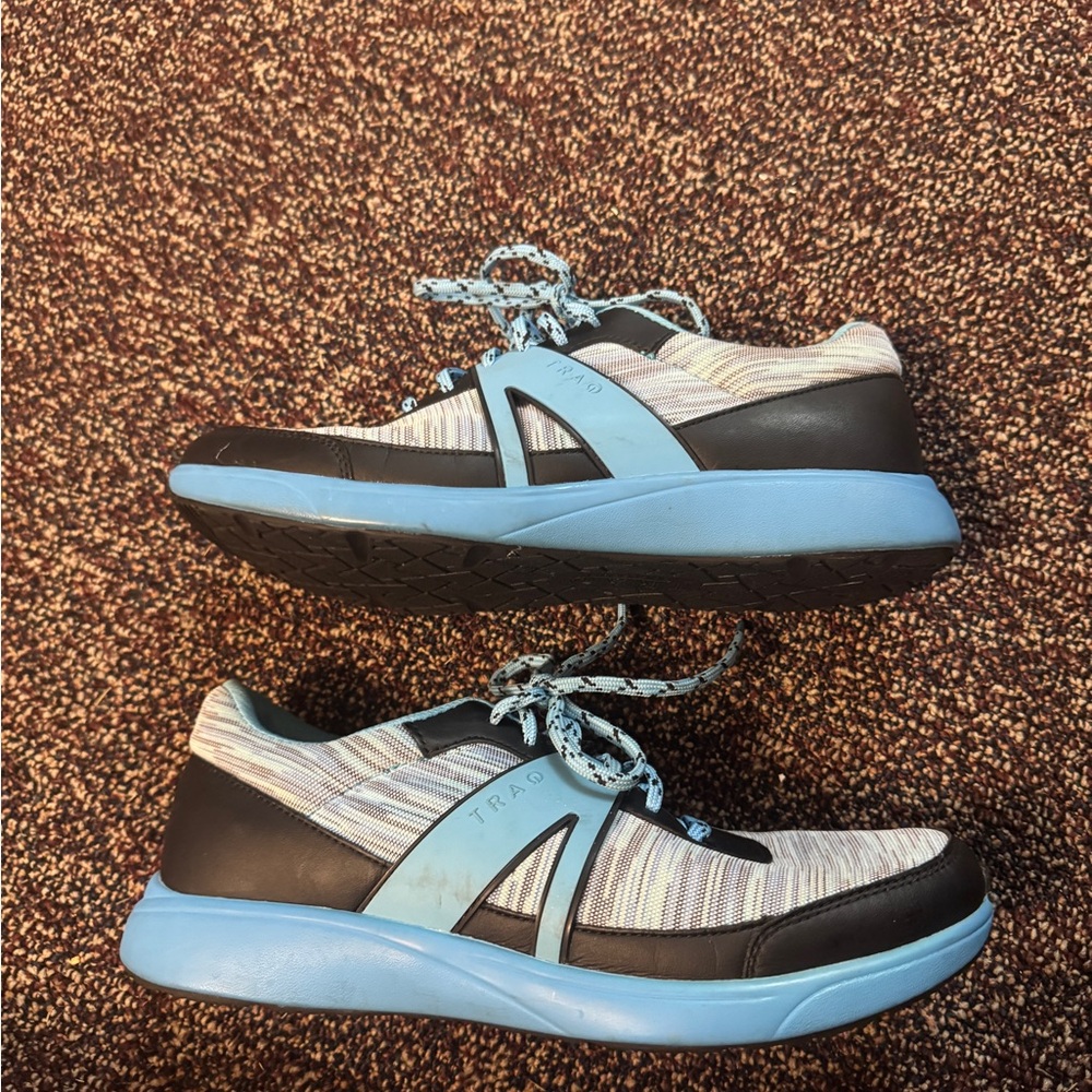 Traq by Alegria Blue and Black Sneakers